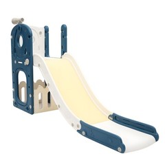 Toddler Slide And Climber Dome Play Set Indoor Outdoor Blue Yellow Kids Toy