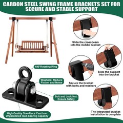 Heavy Duty a Frame Swing Set Bracket Kit Include 2 Brackets & 6 Swing Hangers…