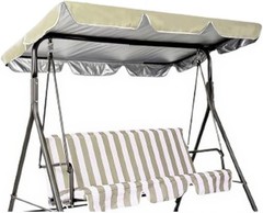 Multi-Size Outdoor Swing Canopy Replacement in Beige – Ideal for Summer Comfort
