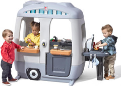 Step2 Adventure Camper Toddler Outdoor Playhouse 50pc Accessory Set Gray