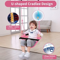 2 -in- 1 Toddler Swing. Swing Seat for Kids with Adjustable Ropes, for Kids H…