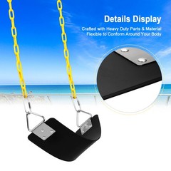 66″ AGPTEK Swing Seat for Kids Adult Heavy Duty Replacement Kit with Chain Hooks