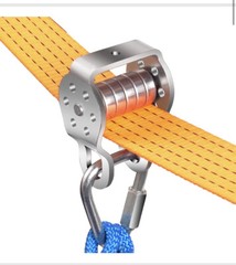 Hooroor Ninja Slackline Pulley with 52ft Zioline, Monkey Bar