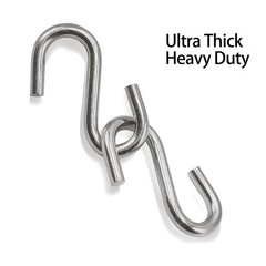 FDKJEJC 2 Pack 3.3-Inch Heavy Duty S Hooks, 304 Stainless Steel Swing Hammock…