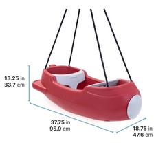 Step2 Rocket Swing for Two, Baby Outdoor Swing, Outside Maroon