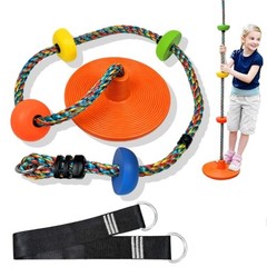 Tree Swing for Kids,disc Swing,Climbing Rope Tree Kids Swing with Orange