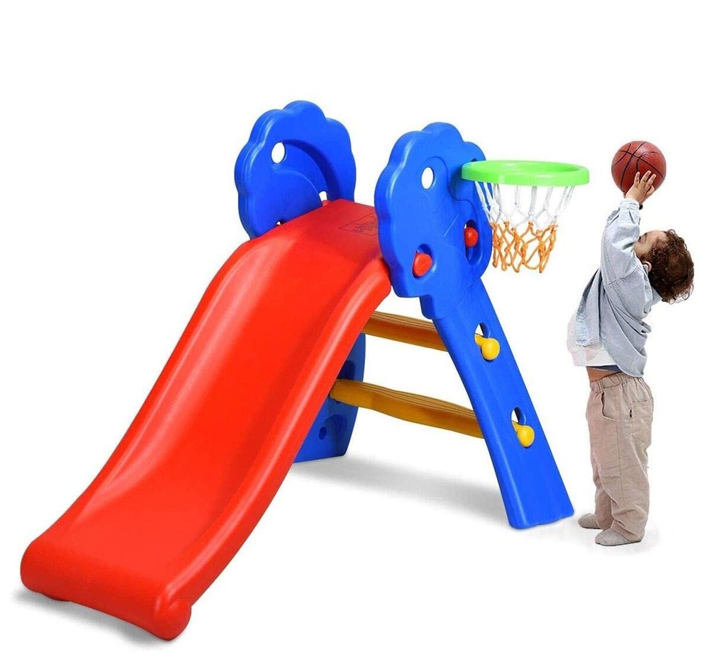 HONEY JOY Toddler Slide, Freestanding Climber Slide Playset for Multicolor