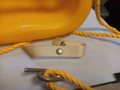 Little Tikes Vintage Toddler Swing Yellow Blue Safety Belt Outdoor RARE HTF EXC