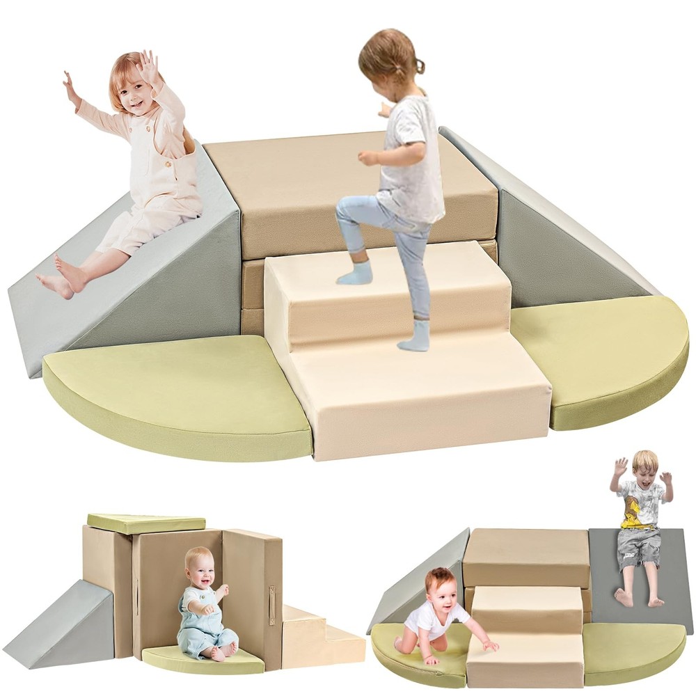 6-Piece Climbing Toys Indoor, Foam Climbing Toys for Toddlers, Soft Play Baby…