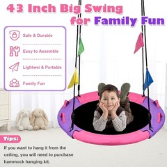 43 Inch Tree Swing, 900lbs Weight Capacity Saucer Swing Sets for Kids & Adult…