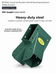 BETOOLL Swing Set Bracket with All Mounting Hardware Middle Bracket Open Box New