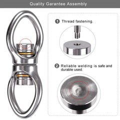 Dolibest Swing Swivel with 2 Bearing,Safest Rotational Silver Closed ( 1pack)