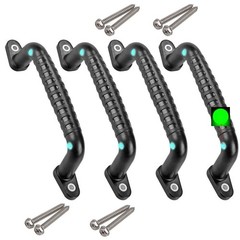 4 Glow-in-the-Dark Playground Safety Handles, Black Plastic Pull Handles for …
