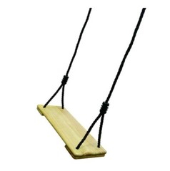 17″ Solid Wood Seat UV Resistant 3/8″ Rope Swing with O-ring Hangers 120lb. Load