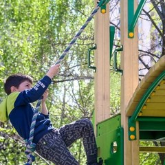 4 Luminous Safety Playground Handles, Swing Set Kids Safety Hand Grips Green