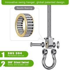 Heavy-Duty Swing Hangers – 4 Pack Stainless Steel Hooks for Hammocks, Yoga Swing