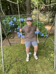 Oak Wood Tree Swing with 10 feet of rope each side. All Age Oak Wood Tree Swing