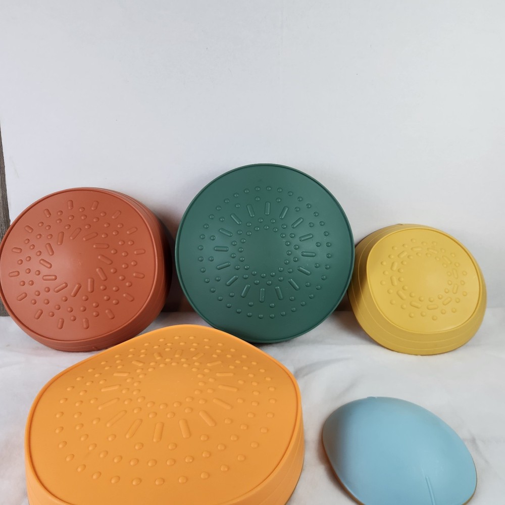 5 Stepping Stones For Kids Non-slip Rubber Bottom Balance Ninja Warrior Skills