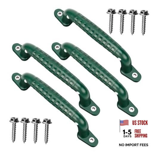 4 Luminous Safety Playground Handles, Swing Set Kids Safety Hand Grips Green