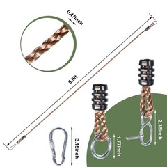 Tree Swing Straps Heavy Duty, Adjustable Tree Rope Swing (2 Pack) – PE Rope E…