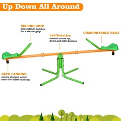 Teeter Totter Seesaw for Kids,Outdoor 360 Degrees Rotating Playground Equipment