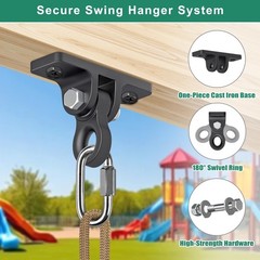Heavy Duty Swing Set Brackets with 4 Swing Hangers & 2 Swing Seats