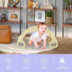 Montessori Arch Climber for Toddlers, Natural Wood, 33″ x 18″