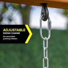 Wooden Swing Set Outdoor Slide Kids Backyard Playground Playset Playhouse AFrame