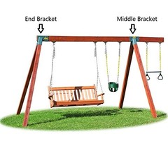 Eastern Jungle Gym Easy 1-2-3 A-Frame Swing Set Bracket Heavy Duty for EZ, Simpl