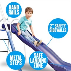 All Star Playground Metal Swing Set for up to 7 Children Saucer Swing Slide