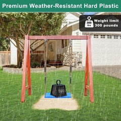 Durable Non-Slip Kids Swing Seat 300lbs, Adjustable Rope, Indoor/Outdoor Blue