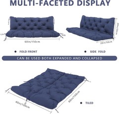 Durable Extra 5″ Thick Waterproof Porch Swing Cushions Outdoor 60 inch Swing Cus