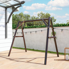660 Lbs Porch Swing Frame, Heavy Duty A-Frame Wooden Swing Stand for DIY Paintin