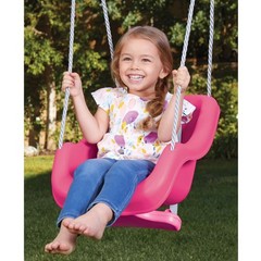Little Tikes 2-in-1 Snug and Secure Swing, High Back Swing, Magenta…