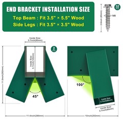 A-Frame 2 Swing Set Brackets, Heavy Duty Steel Swing Set Hardware with Mounti…