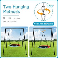 Swing Sets for Backyard, 40 Inch Flying Saucer Swing with 440lbs Capacity