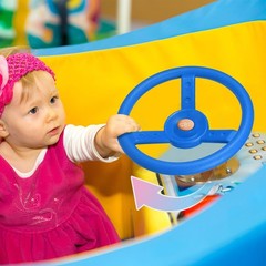 2 Pcs Playground Steering Wheel: Stroller Steering Wheel Toy Attachment – Com…
