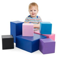 7 PCS Stacking Climbing Foam Set Big Foam Building Blocks for Toddlers and Kids