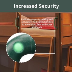 4 Luminous Safety Playground Handles, Swing Set Kids Safety Hand Grips Green
