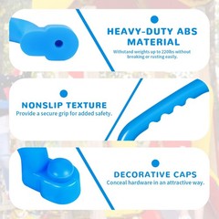 8Pcs Kids Playground Safety Handles -Swing Set & Climbing Frame Hand Grips, M…
