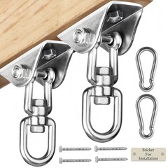 Heavy Duty Swing Hangers 2000 LB Capacity 360 Swivel Stainless Steel 2 Pack