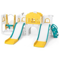 Kids 2 Slides & Swing Set Toddler Playset Playground Indoor Outdoor