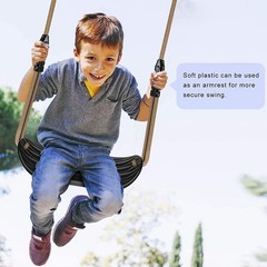 SELEWARE Plastic Swing Seat, Non Slip Tree Swing Set with Adjustable Rope