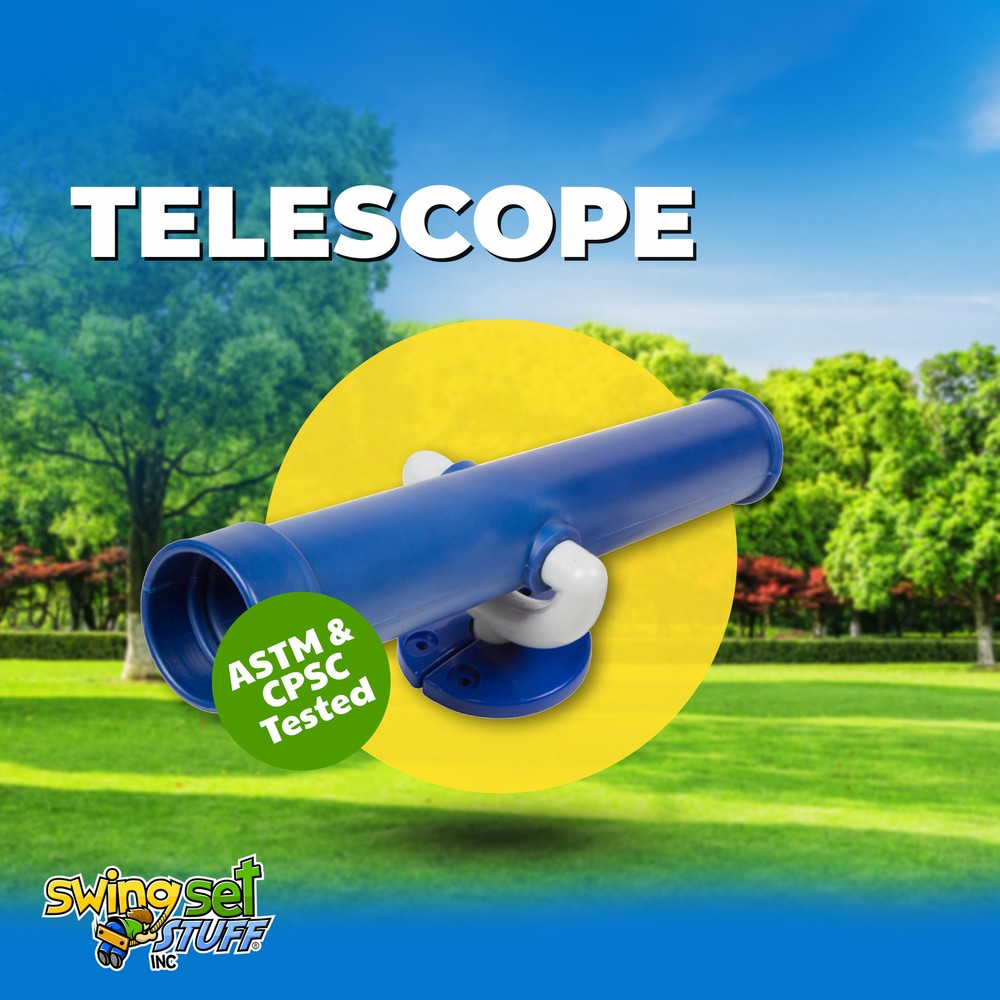 SWING SET STUFF TELESCOPE BLUE playground accessories outside fort wood 0006
