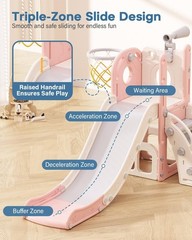 Toddler Slide, 6 in 1 Kids Indoor Slide for Toddlers 1-3, Baby Indoor and Out…