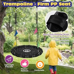 Saucer Swing for Kids & Adults, 900lbs Weight Capacity Heavy Duty Tree 48 Inch