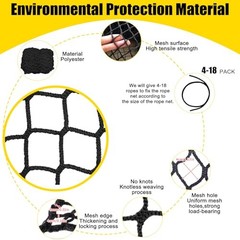 Climbing Cargo Net for Kids Outdoor Balcony Safety Net 4.9×9.8ft(1.5x3m) Black