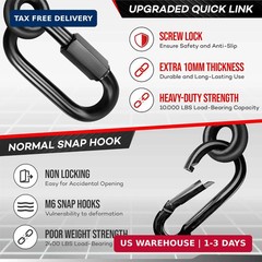 [Premium] Swing Hanger, Heavy Duty 10MM Solid Swing Set Hardware, Swing Hooks Sc