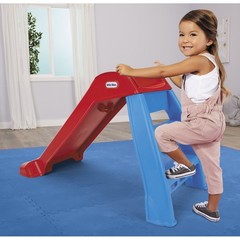 Folding Kids Slide Indoor Outdoor Activity Durable Plastic Easy Storage Fun Play