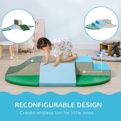 Foam Play Set for Toddlers 6-Piece 59.1×39.4×9.4in Soft Climbing EPE